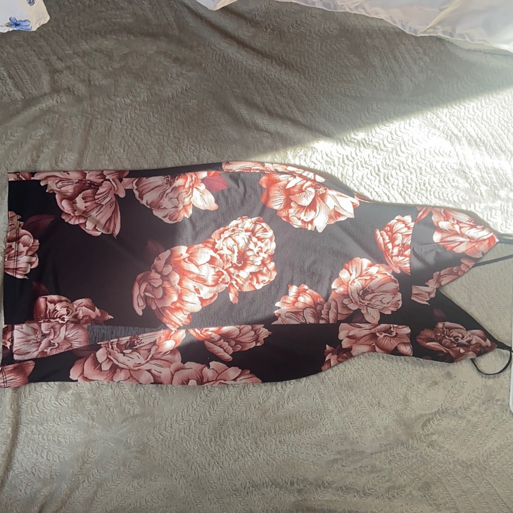 Black floral dress